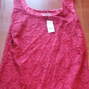 White House Black Market Lace Tank Top Medium